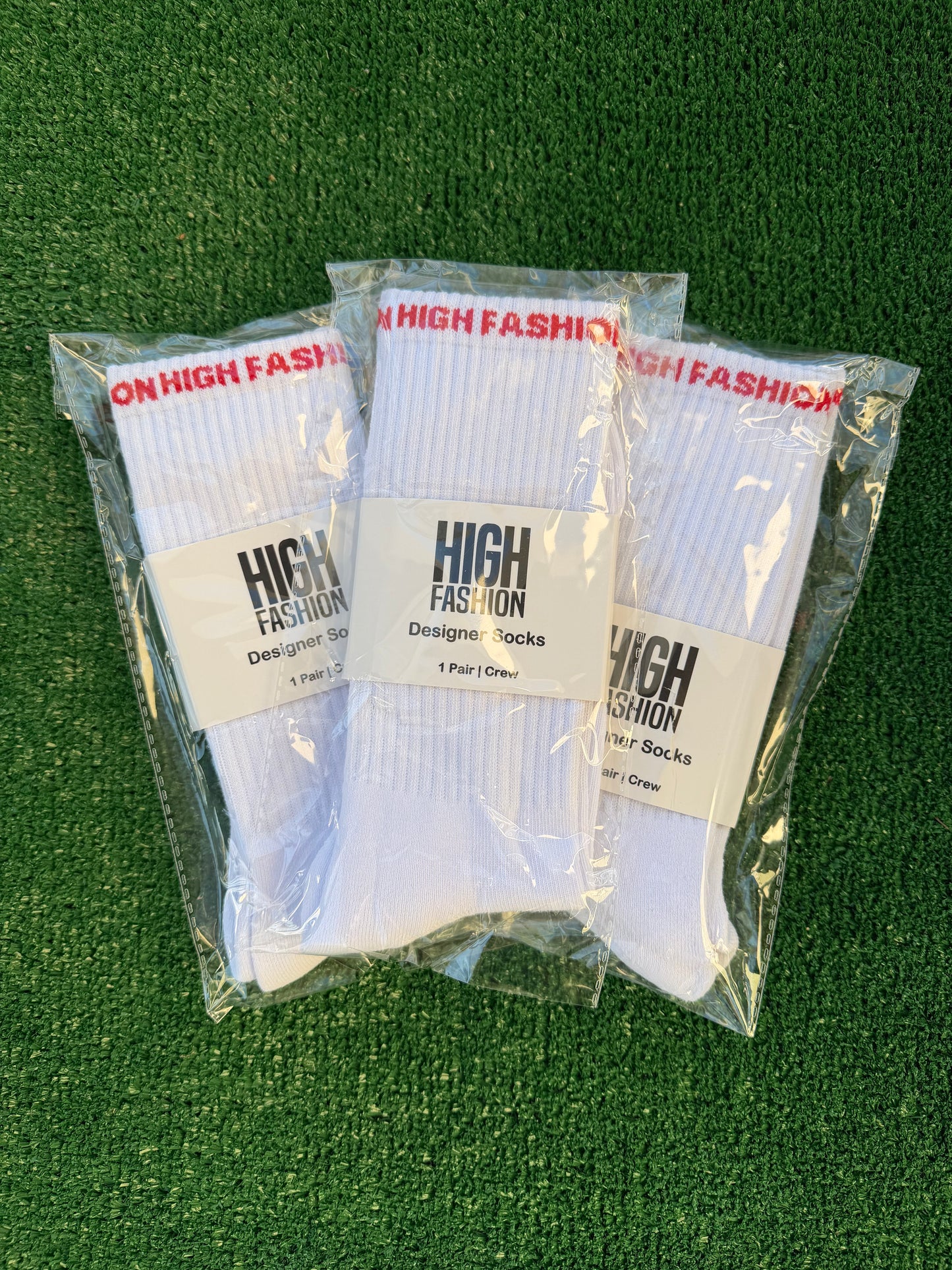 HF “RED” DESIGNER SOCKS • 3 PACK