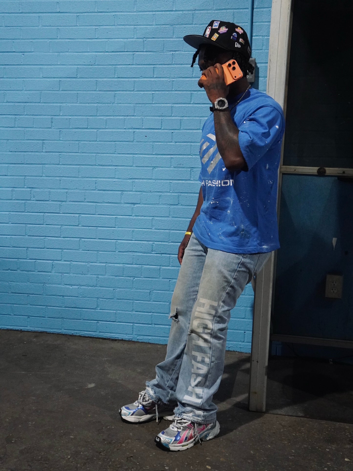HF STRAIGHT LEG DENIM ( LIGHT WASHED )
