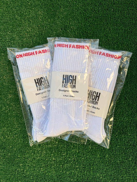 HF “RED” DESIGNER SOCKS • 3 PACK